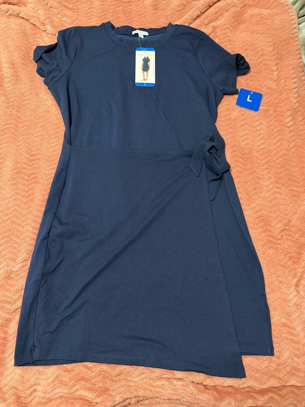 Threads 4 Thought Women's Wrap Dress in Navy